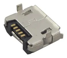 Разъем USB 2.0 Micro-B, розетка, 5 контактов, SMT монтаж, угловой