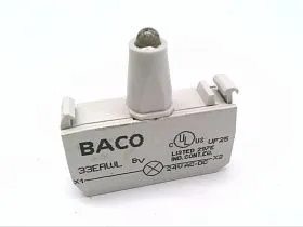 Кнопочный выключатель BACO CONTROLS 33EAWL, белый, 24V AC/DC