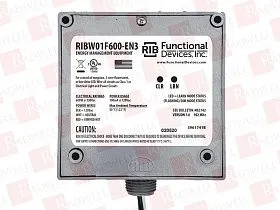Твердотельная перегрузка / реле Артикул RIBW01F600-EN3 от производителя FUNCTIONAL DEVICES