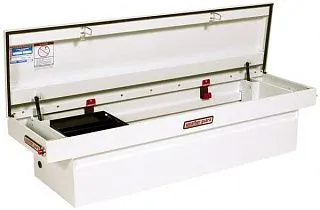 Ящик для инструментов WEATHER GUARD 116-3-02, белый, седельный, 153х28х69 см