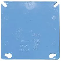 Крышка электромонтажная квадратная двухместная Carlon A400R-CAR, синяя, 4"