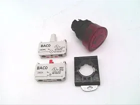 Кнопка грибовидная BACO L22EM10-3EARL01 красная 40мм с подсветкой LED 24В