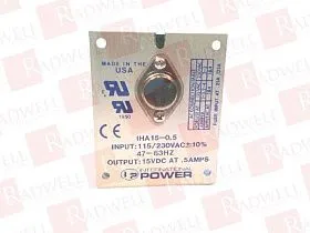 Источник питания Артикул IHA15-0.5 от производителя INTERNATIONAL POWER
