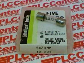 Предохранитель LITTELFUSE 235.001 быстродействующий 1А 250В