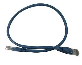 Патч-корд F/FTP Cat.6A RJ45-RJ45 экранированный синий 0.5м