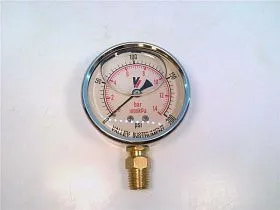 Манометр Dynamic Fluid Solutions CF1P-015A, 0-200 PSI, 1/4" NPT, глицериновый