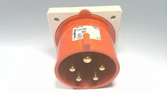 Разъем штырьковый Walther Electric 32А 400В 5-контактный красный IP44