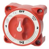 Селекторный переключатель аккумуляторов Blue Sea 9001E, 4 позиции, 32В, красный