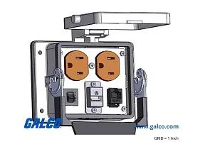 Mencom DP-RJ45-USB-AFBF-R-32