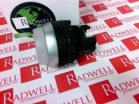 Кнопка управления BACO CONTROLS L21CH50, белая с подсветкой, 22мм, хромированный ободок