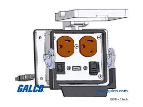 Mencom DP-RJ45-USB-10-R-32