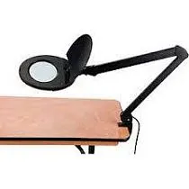 Светодиодная лупа-светильник Global Industrial, 8 диоптрий, с металлическим кронштейном, черная