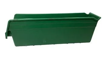 Полка-бункер складская зеленая 70x295x102 мм, полипропилен, до 23 кг