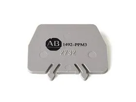 Разделительная пластина клеммная Allen Bradley 1492-PPM3, серая, 2x40x30.5 мм