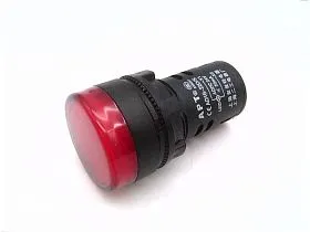 Индикаторная лампа AD16-22D/R23S светодиодная красная 24В AC/DC