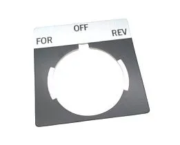 Табличка маркировочная алюминиевая Allen Bradley 800T-X507 "Вперед/Откл/Реверс"