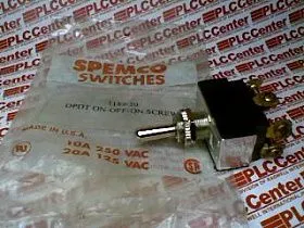 Тумблер SPEMCO 1189/20 DPDT трехпозиционный 10А 250В