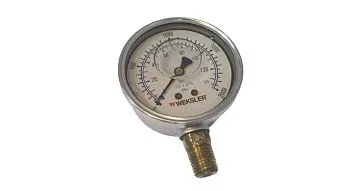 Манометр ASHCROFT BY12YPS4LW, 0-2000 PSI, 63 мм, нержавеющая сталь, NPT 1/4"