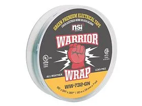 Изолента виниловая электрическая Warrior Wrap WW-732-GN зеленая