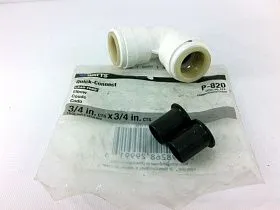 Фитинг угловой WATTS P820 3/4"x3/4" быстроразъемный, 90°