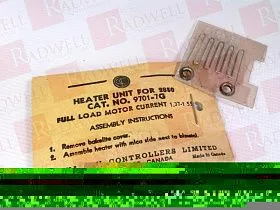 Тепловая перегрузка / нагреватель Артикул 9701-7G от производителя CANADIAN CONTROLLERS LIMITED