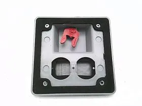 Крышка розетки Thomas & Betts E9G2DS, 2 секции, серая, для наружного монтажа