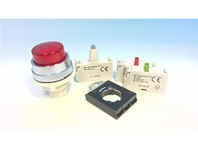 Кнопка управления BACO CONTROLS T11CK10-3EARM11, красная, с подсветкой LED 130В, 30мм