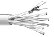 Кабель экранированный Carol C6040A.18.10, 3 пары, 22AWG, 152.4м, серый, 30В