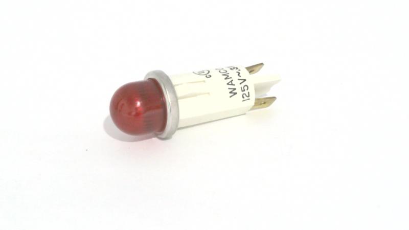 Неоновый индикатор WAMCO WL-1051A1, 250В, 1.5мА, купольная линза