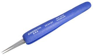 Пинцет прецизионный ESD EXCELTA SS-SA-ET, прямой заостренный, 5.5", нержавеющая сталь