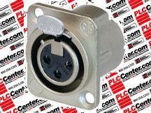 Разъем XLR панельный Neutrik NC3FD-LX-BAG, 3 контакта, розетка, металлический корпус, черный