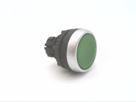 Кнопка с подсветкой BACO CONTROLS L21AH20, зеленая, 22мм, хромированный ободок