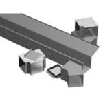 Прямой кабельный канал HAMMOND CWST448NK без выбивных отверстий, 4"