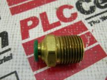 Фитинг соединительный пневматический, латунный, наружная резьба 3/8", Parker 68PL-6-8