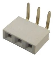 Розетка штыревая BG302-03-A-L-G угловая, 3 контакта, шаг 2.54мм, THT монтаж, позолоченные контакты