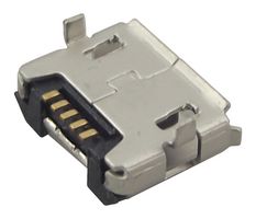 Разъем USB 2.0 Micro-B, розетка, 5 контактов, SMT монтаж, угловой