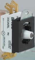 Светодиодный наконечник BACO CONTROLS 333EDARL10 красный 24В с трехпозиционным зажимом