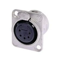 Разъем XLR NEUTRIK NC5FD-L-1, 5-контактный, гнездо, панельный, серебряные контакты