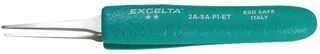 Пинцет прецизионный ESD EXCELTA 2A-SA-PI-ET, прямой, круглый, 120мм, нержавеющая сталь