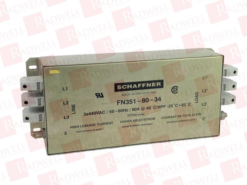 Фильтр  радиопомех Артикул FN351-80-34 от производителя SCHAFFNER
