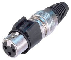 Разъем XLR кабельный NC3FX-HD NEUTRIK, 3 контакта, гнездо, металлический корпус