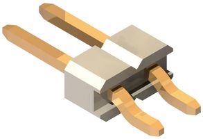 Разъем штыревой угловой BG301, 2 контакта, шаг 2.54мм, SMT