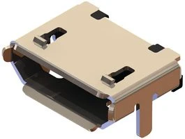 Разъем USB 2.0 Micro-B, 5-контактный, розетка, SMT, угловой, GCT USB3075-30-A