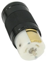 Штекер электрический CS6364N, 50А, 125/250В, 3 контакта, пылезащищенный