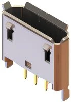 Разъем USB Micro-B 2.0, 5-контактный, вертикальный, для сквозного монтажа GCT USB3130-30-A