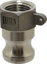 Адаптер кулачковый из нержавеющей стали EVER-TITE 305ASS, 1/2"×1/2", 250 PSI