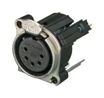 Разъем XLR NEUTRIK NC5FBV-SW, 5-контактный, розетка, вертикальный монтаж