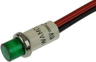 Светодиодный индикатор WL-2191SL5-6V зеленый 6В для панельного монтажа WAMCO