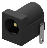 Разъем питания DC 2.5мм 5А 20В монтажный черный GCT DCJ250-10-A-K1-K
