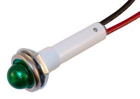 Светодиодный индикатор WAMCO WL-6091M5-12V, зеленый, 14В, монтажное отверстие 9.65мм